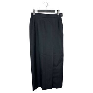 Escada Black Pure New Wool Slit Maxi Pencil Skirt Size 36 US Small